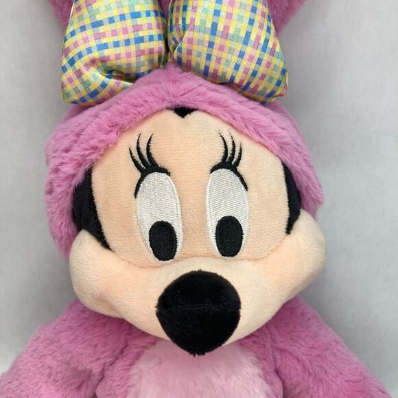 Disney Store Minnie Mouse Pink Easter Bunny Rabbit 17" Plush Stuffed Animal Toy - Picture 2 of 12